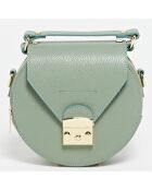 Sac bandoulière en Cuir Polly menthe - 16x22x8.5 cm