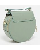 Sac bandoulière en Cuir Polly menthe - 16x22x8.5 cm
