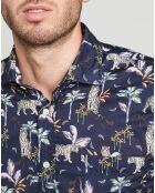 Chemise regular Paul jungle bleu marine