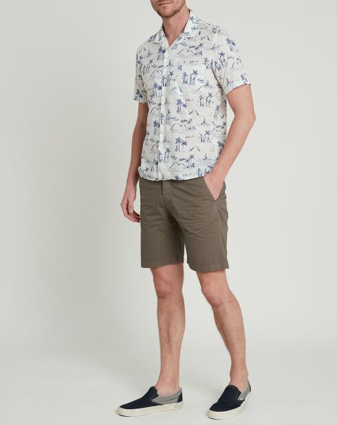 Slam Aloha Slim Shirt mit marineblau/weißem Aufdruck