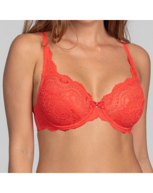 Soutien-gorge emboîtant Flower Elegance corail