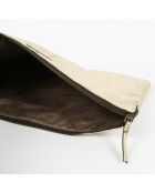Pochette pour ordinateaur en Cuir Adèle dorée - 40x26.5 cm