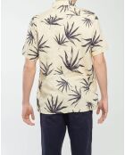 Chemise droite imprimée Palm beige