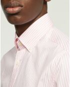 Chemise Slim Fit Strip Bat à rayures  rose