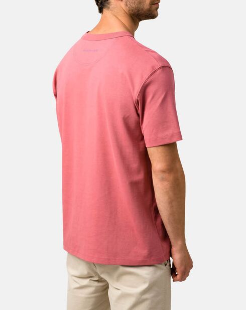 T-Shirt Terra brodé rose foncé