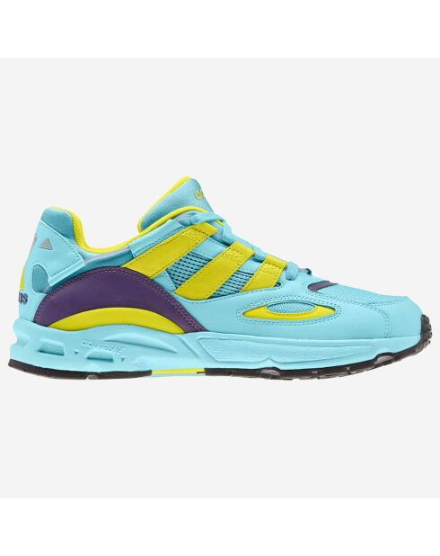 Baskets en Cuir & Mesh Lxcon 94 turquoise/jaune/violet