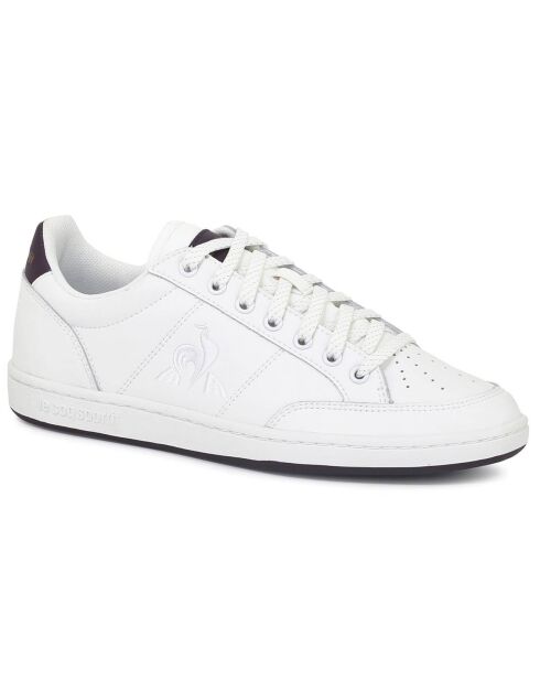 Baskets en Cuir Court Clay blanc/violet