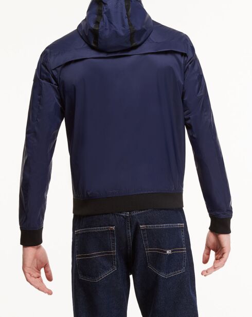 Blouson à capuche Zip bleu marine