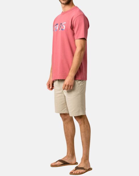 T-Shirt Terra brodé rose foncé