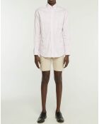 Chemise Slim Fit Biface à rayures rose