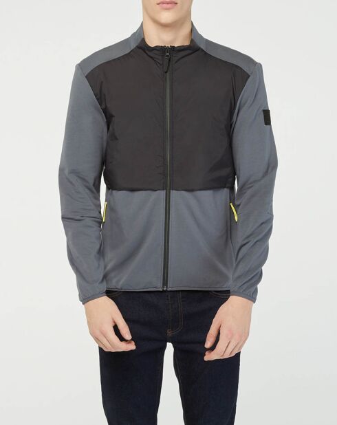 Veste de survêtement zippée Amr Pro Down gris/noir