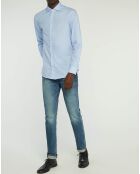 Chemise Slim Fit Oposit Arabesk bleu clair