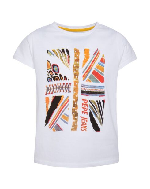 T-Shirt Drapeau Wax Ivy blanc