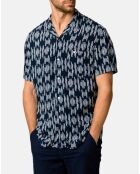 Chemise slim légère Chevy Hawai bleu marine