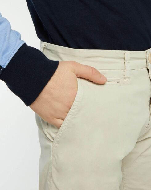Pantalon chino slim Popplin Stretch beige