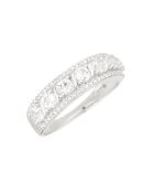 Bague Sitra Diamant 0.08 ct & Topaze blanche 1.16 ct or blanc