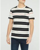 T-Shirt Treaty rayé noir/blanc