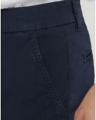 Pantalon chino slim Popplin Stretch bleu marine