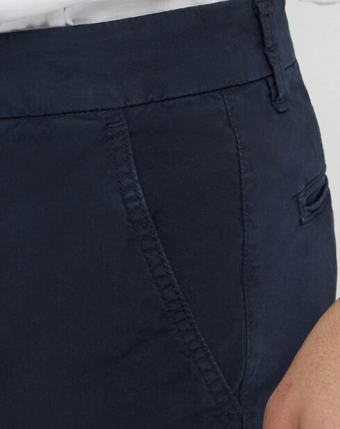 Pantalon chino slim Popplin Stretch bleu marine