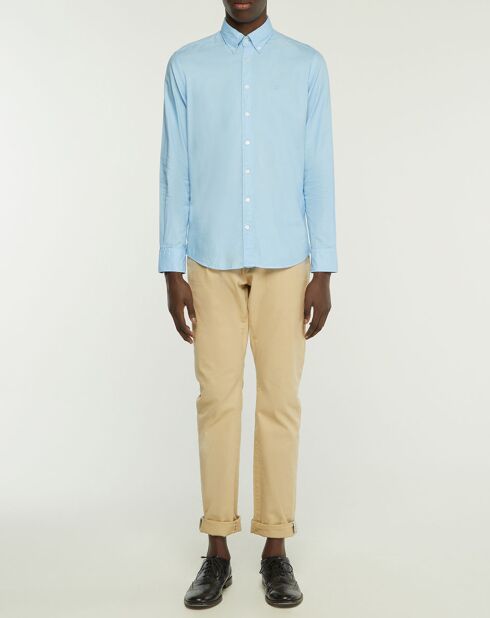Chemise Slim Fit Oxford bleu clair