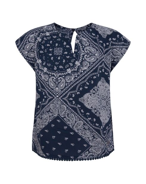 Top Celia bandana bleu marine