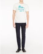T-Shirt Tonka Logo Palmier blanc