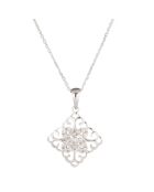 Colgante Albay Diamond de oro blanco de 0,12 quilates