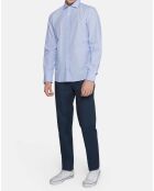 Chemise Slim Fit imprimée bleue