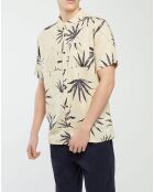 Chemise droite imprimée Palm beige