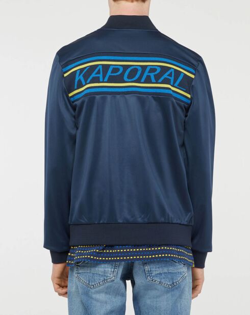 Sweat Bombers zippé Chope logo dos bleu marine