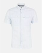Chemise slim Carayo fines rayures bleu ciel