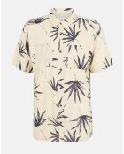 Chemise droite imprimée Palm beige