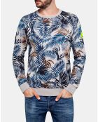 Sweat Print Feuilles gris/multicolore