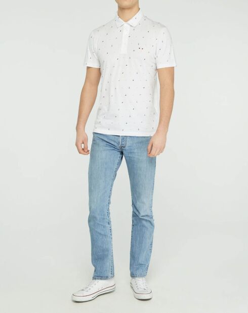 Polo Nedra imprimé blanc