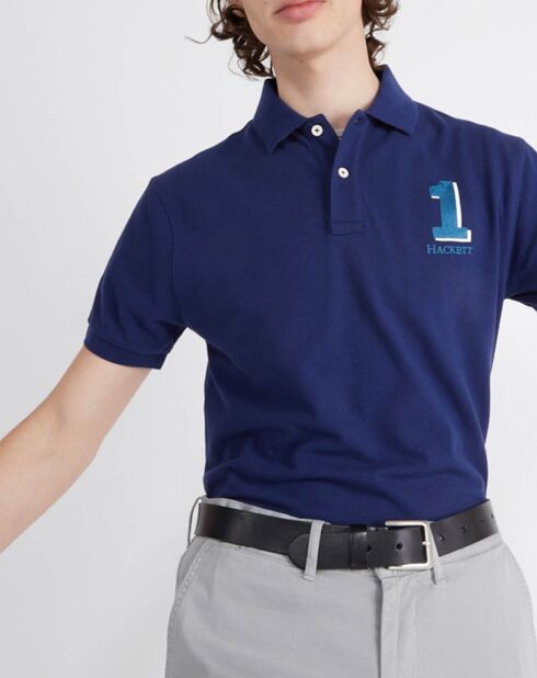 Polo Regular Fit Numéro 1 bleu marine