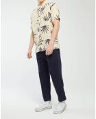 Chemise droite imprimée Palm beige