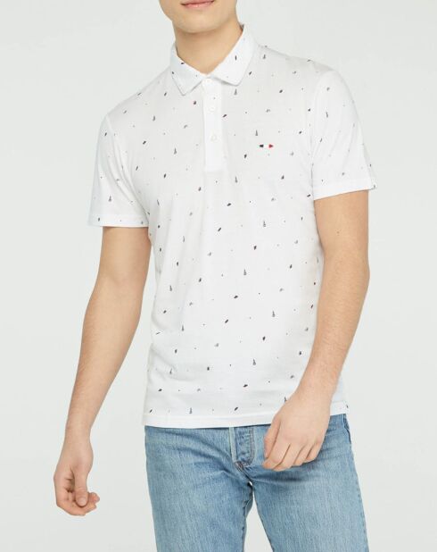 Polo Nedra imprimé blanc