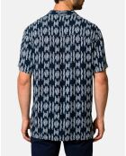 Chemise slim légère Chevy Hawai bleu marine