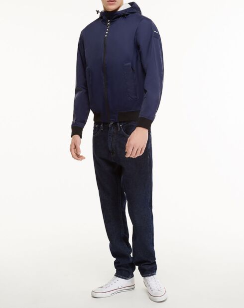 Blouson à capuche Zip bleu marine