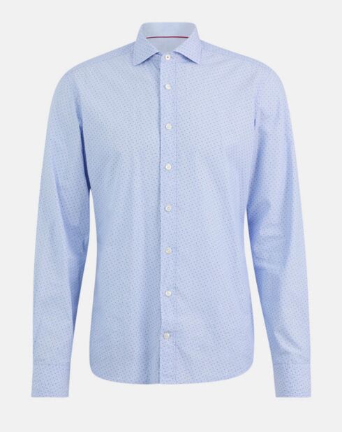 Chemise Slim Fit imprimée bleue