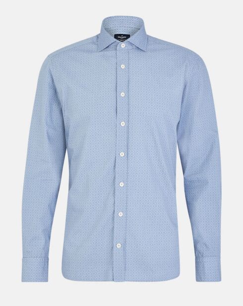 Chemise Slim Fit Valise imprimée bleue