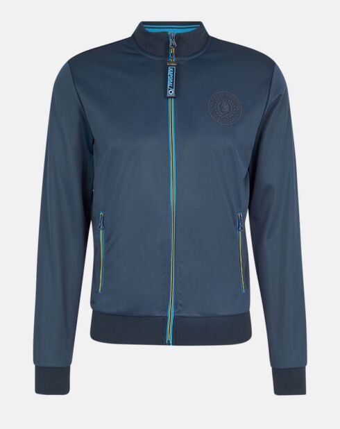 Sweat Bombers zippé Chope logo dos bleu marine