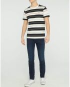 T-Shirt Treaty rayé noir/blanc