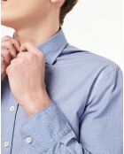 Chemise Slim Fit Valise imprimée bleue