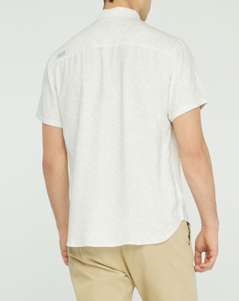 Schmales Cermid-Shirt mit weißem Blumendruck