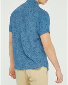 Chemise slim Cermid imprimée fleurs bleue