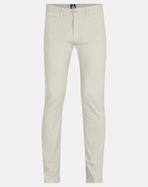 Pantalon chino slim Popplin Stretch beige