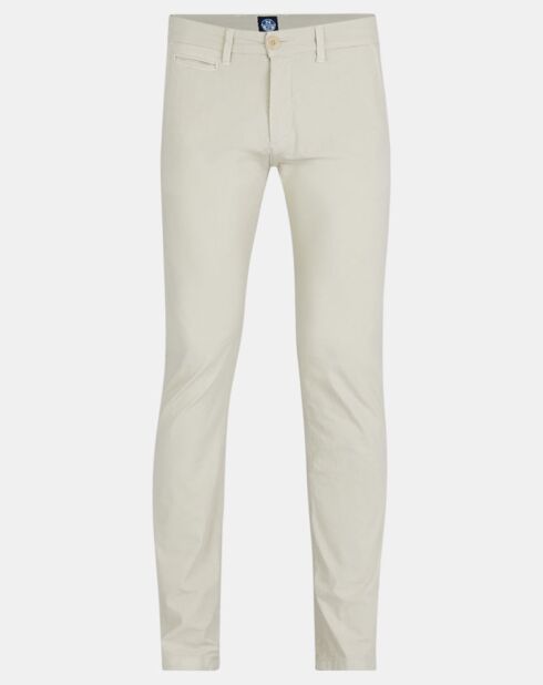 Pantalon chino slim Popplin Stretch beige