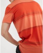 T-Shirt Gradien rayé orange