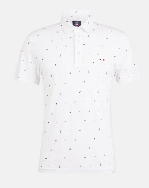 Polo Nedra imprimé blanc
